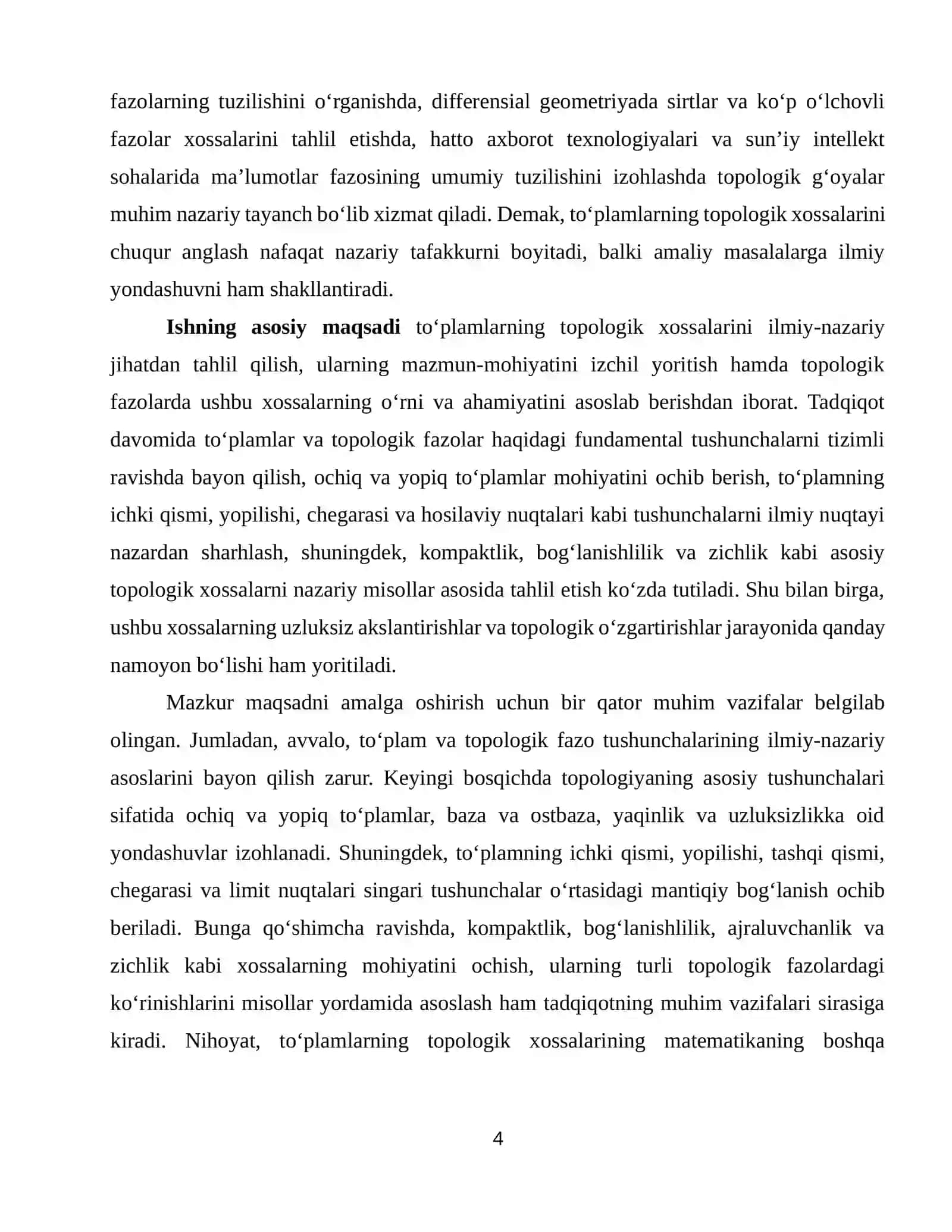 TO‘PLAMLARNING TOPOLOGIK XOSSALARI 4