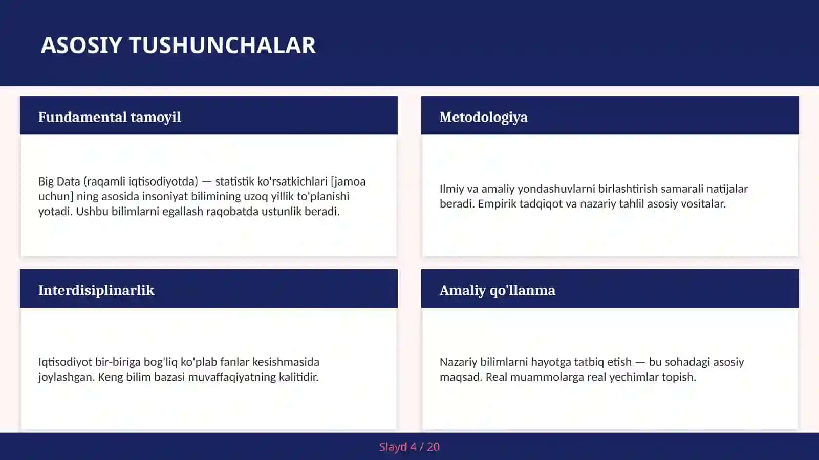 Big Data (RAQAMLI IQTISODIYOTDA) — STATISTIK KO'RSATKICHLARI [JAMOA UCHUN] 4