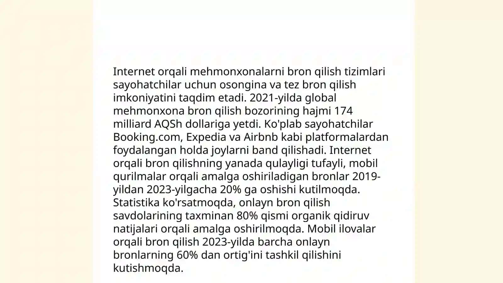 Mexmondo’stlik industriyasida internet texnologiyalaridan foydalanishning xalqaro tajribasi 4