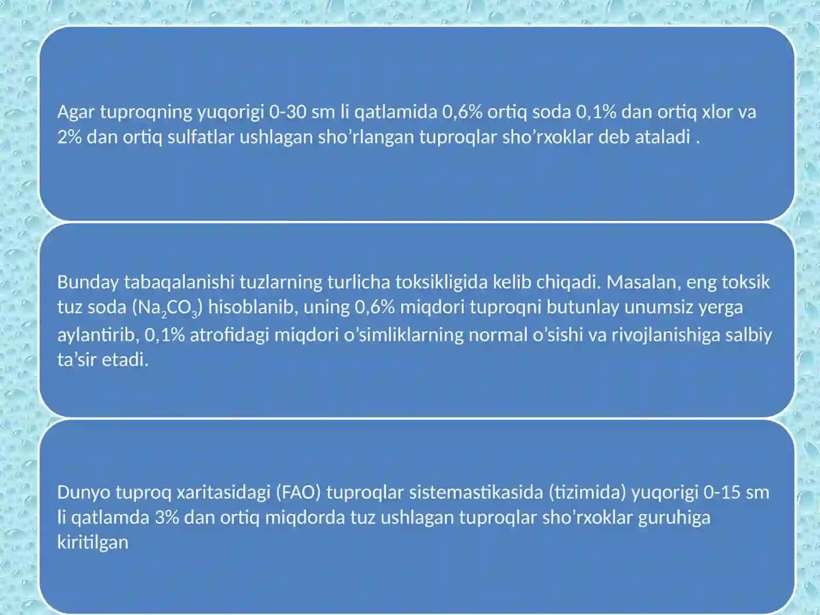 Tuproqsho'rlanishi.Sho'rxoklarnasho'rtoblar 4
