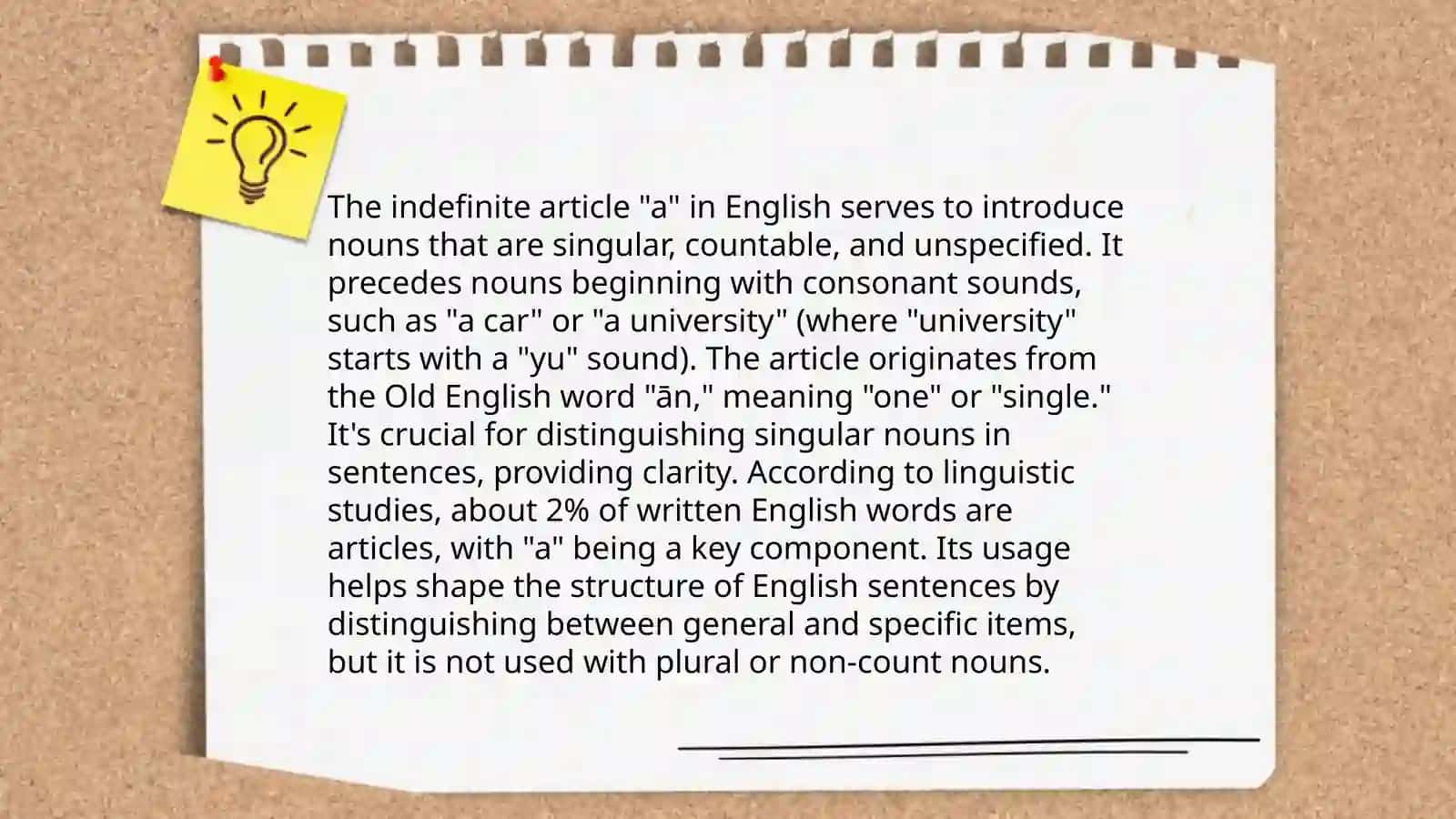 Indefinite article 4