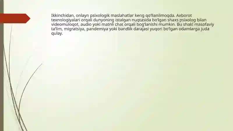 Psixologiyada raqamlashtirish va axborot texnologiyalarining o'rni 4