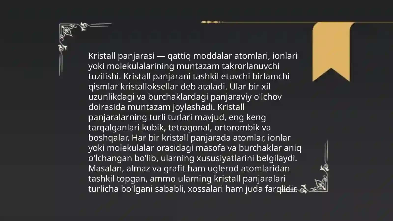 Kristallarning sohaviy nazariyasi 4