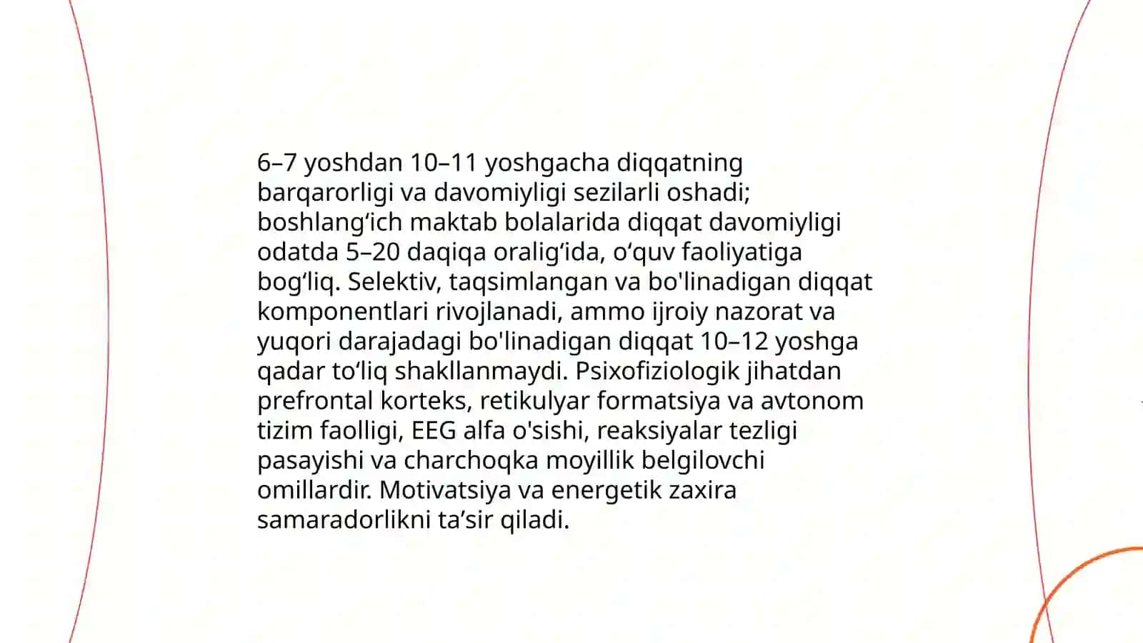 Kichik maktab yosh davrining psixafizilogiyasi xususiyatlari Nargiza 4