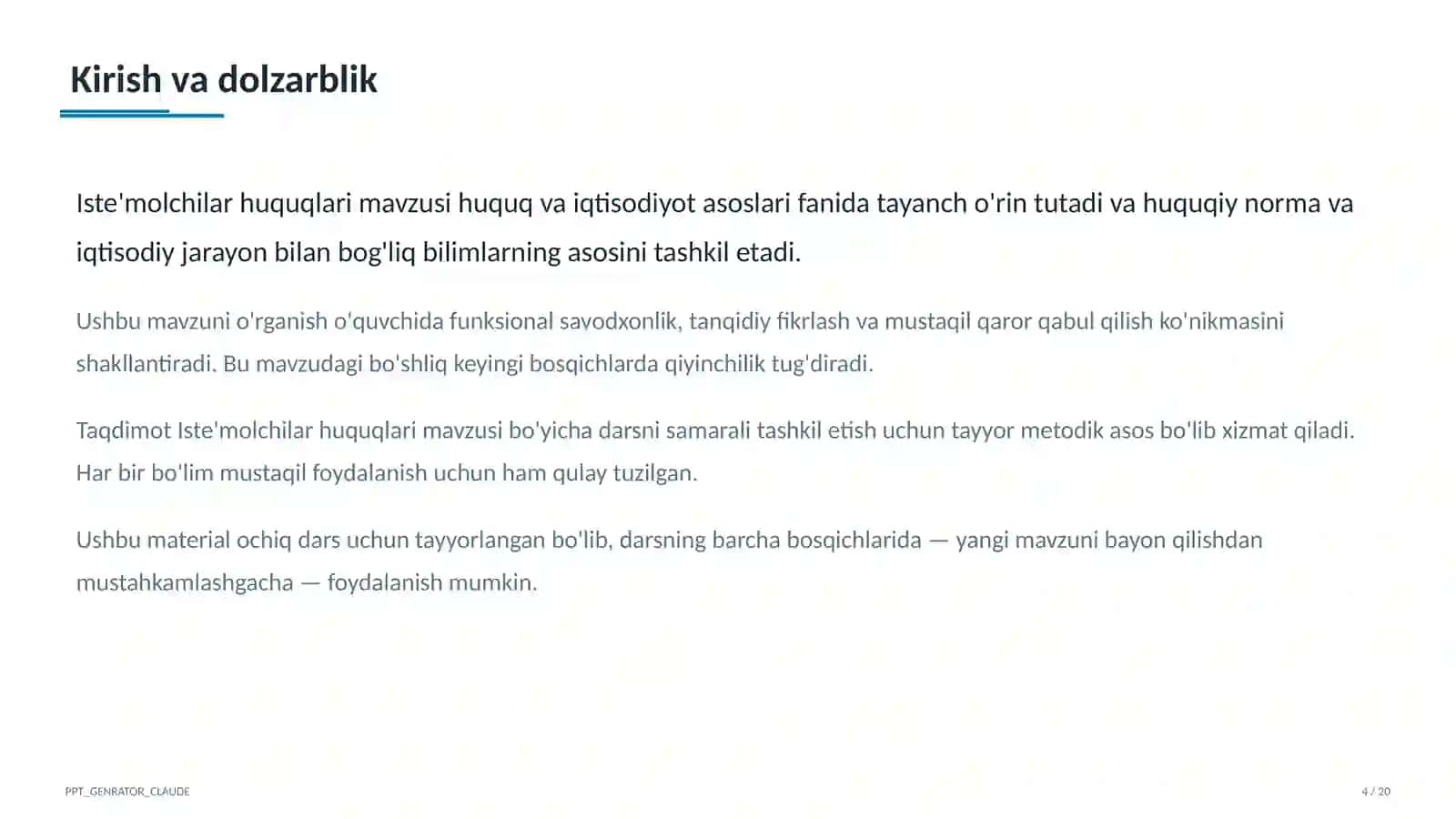 Iste'molchilar huquqlari (10-sinf) 4
