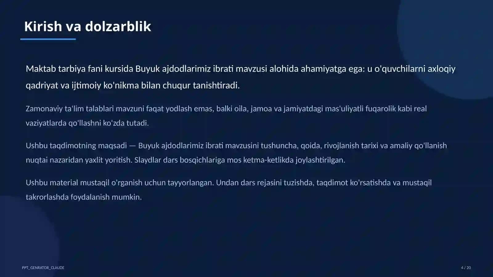Buyuk ajdodlarimiz ibrati (6-sinf) 4