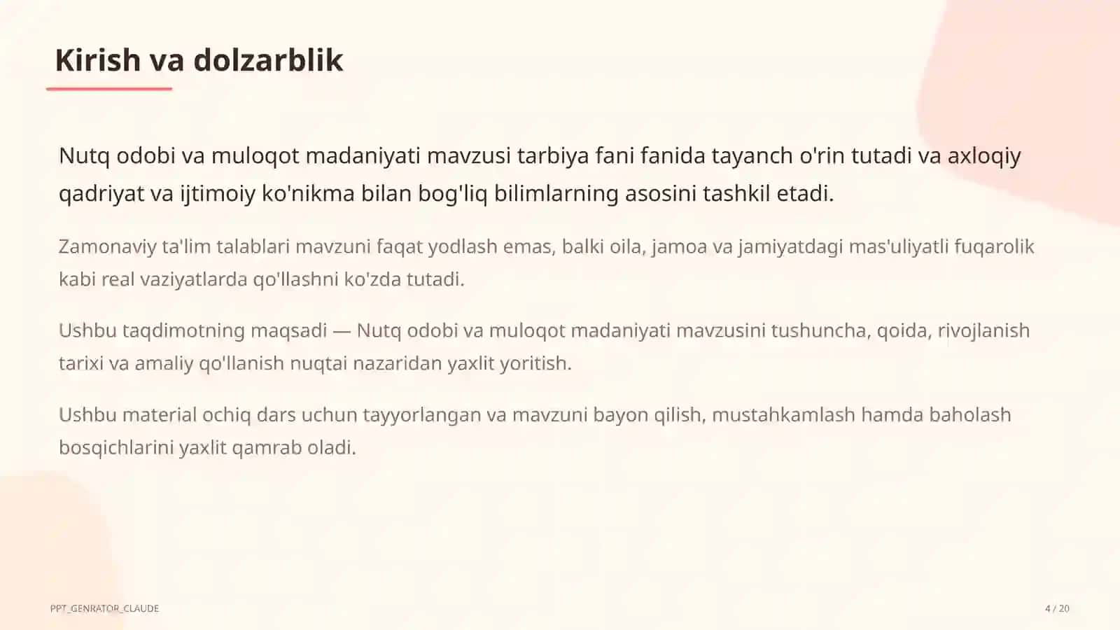 Nutq odobi va muloqot madaniyati (8-sinf) 4