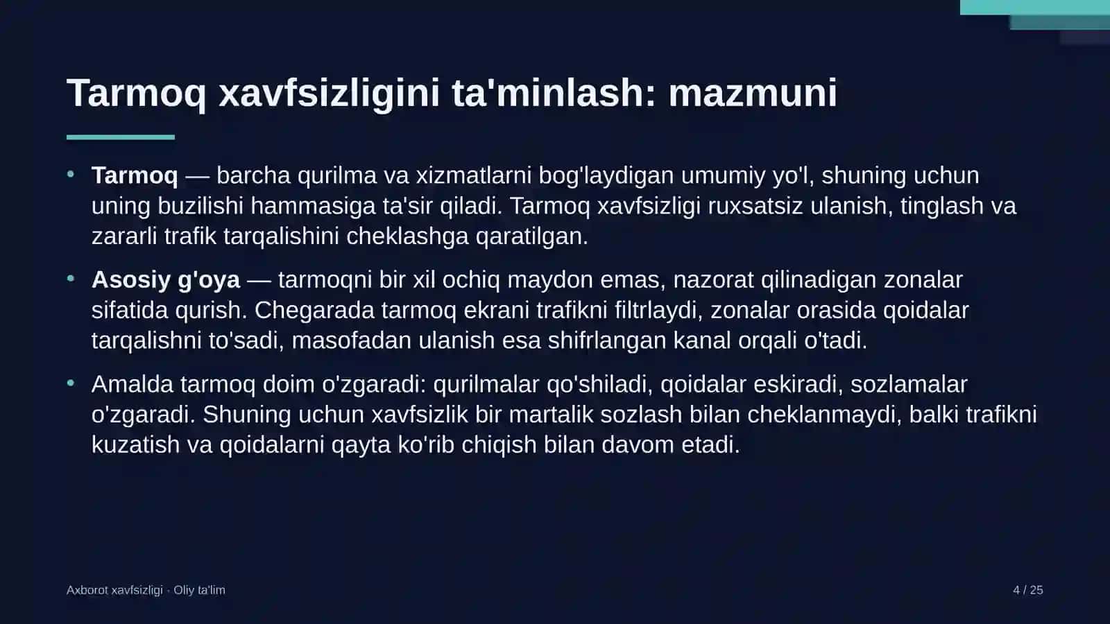dasturiy ta'minotni testlash sohasida tarmoq xavfsizligini ta'minlash 1901 4