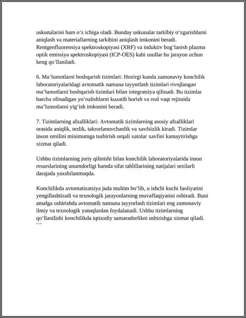 KONCHILIKDA AVTOMATIK LABARATORIYA USKUNALARI 4