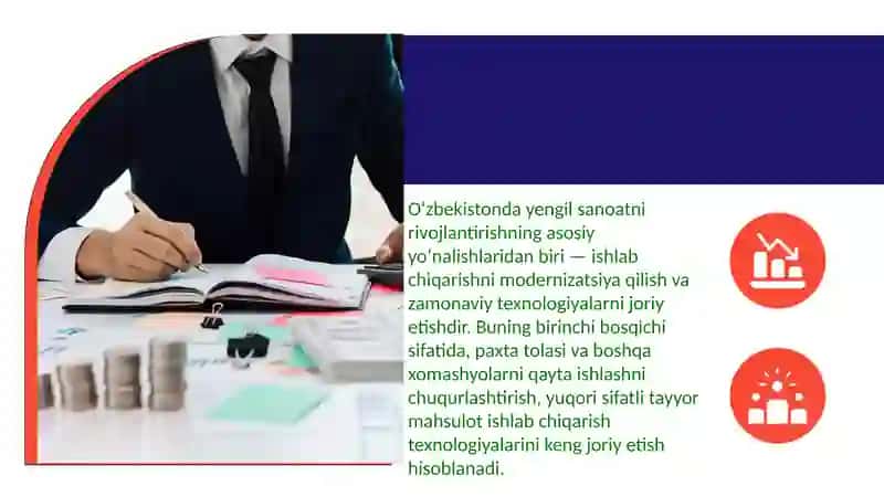 O'zbekiston Respublikasida yengil sanoatni rivojlanish yo'nalishlari 4