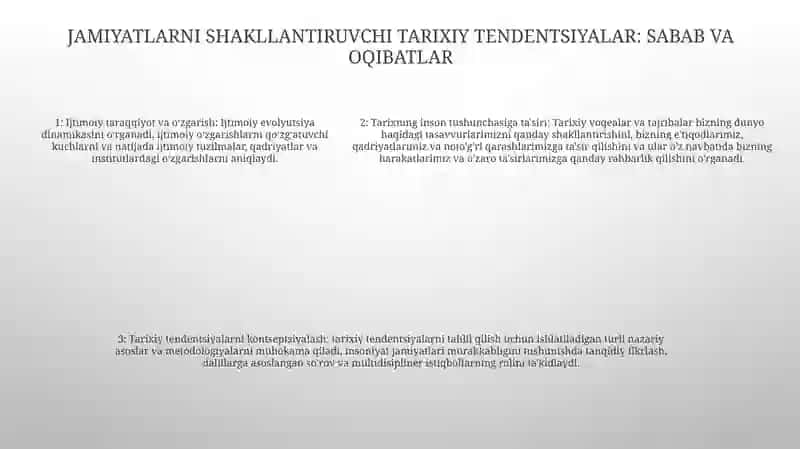 Jamiyat Taraqqiyotida Tarixning Mazmuni, Yo‘Nalishlari Va Konsepsiyalari 4