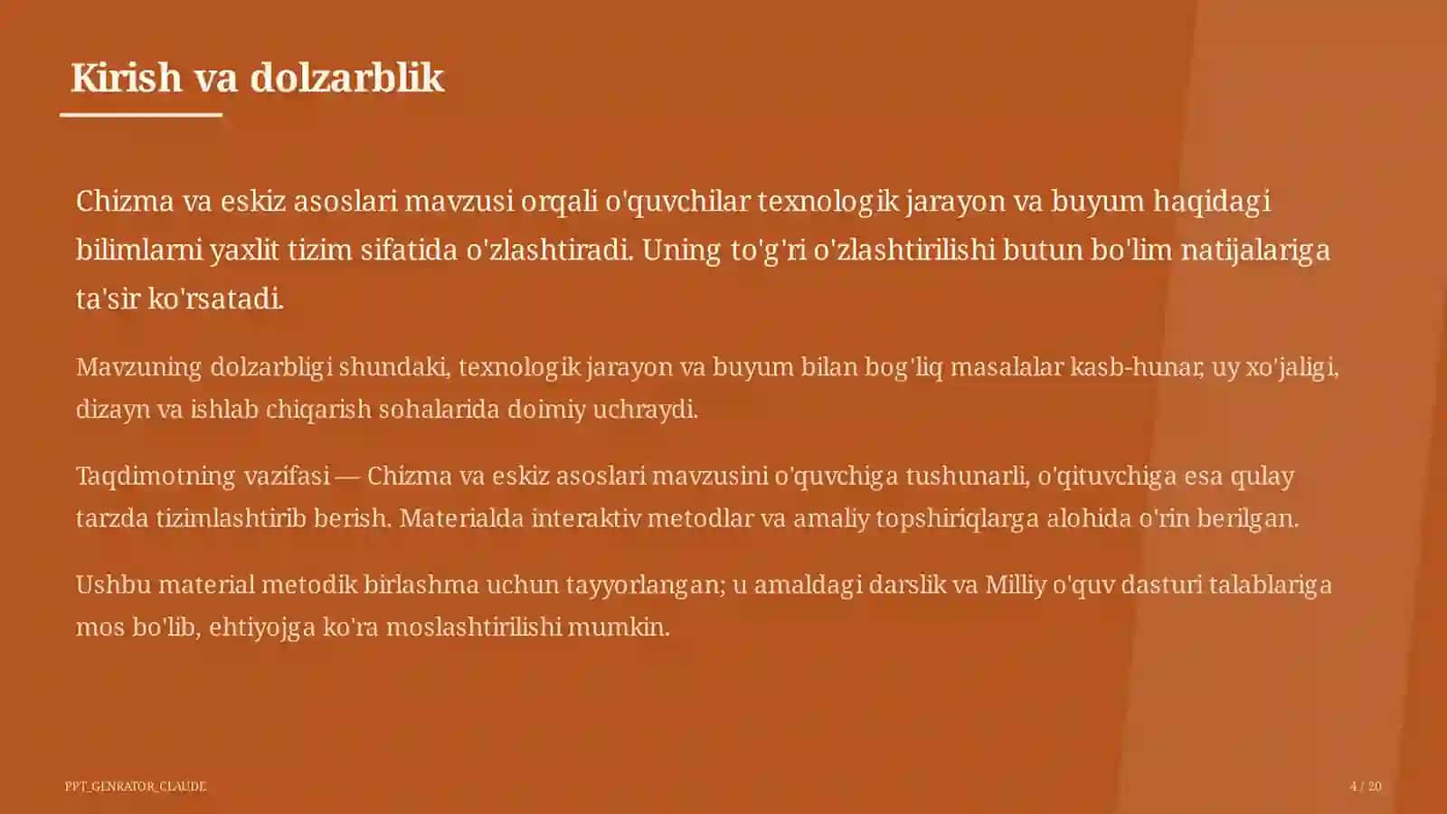Chizma va eskiz asoslari (6-sinf) 4