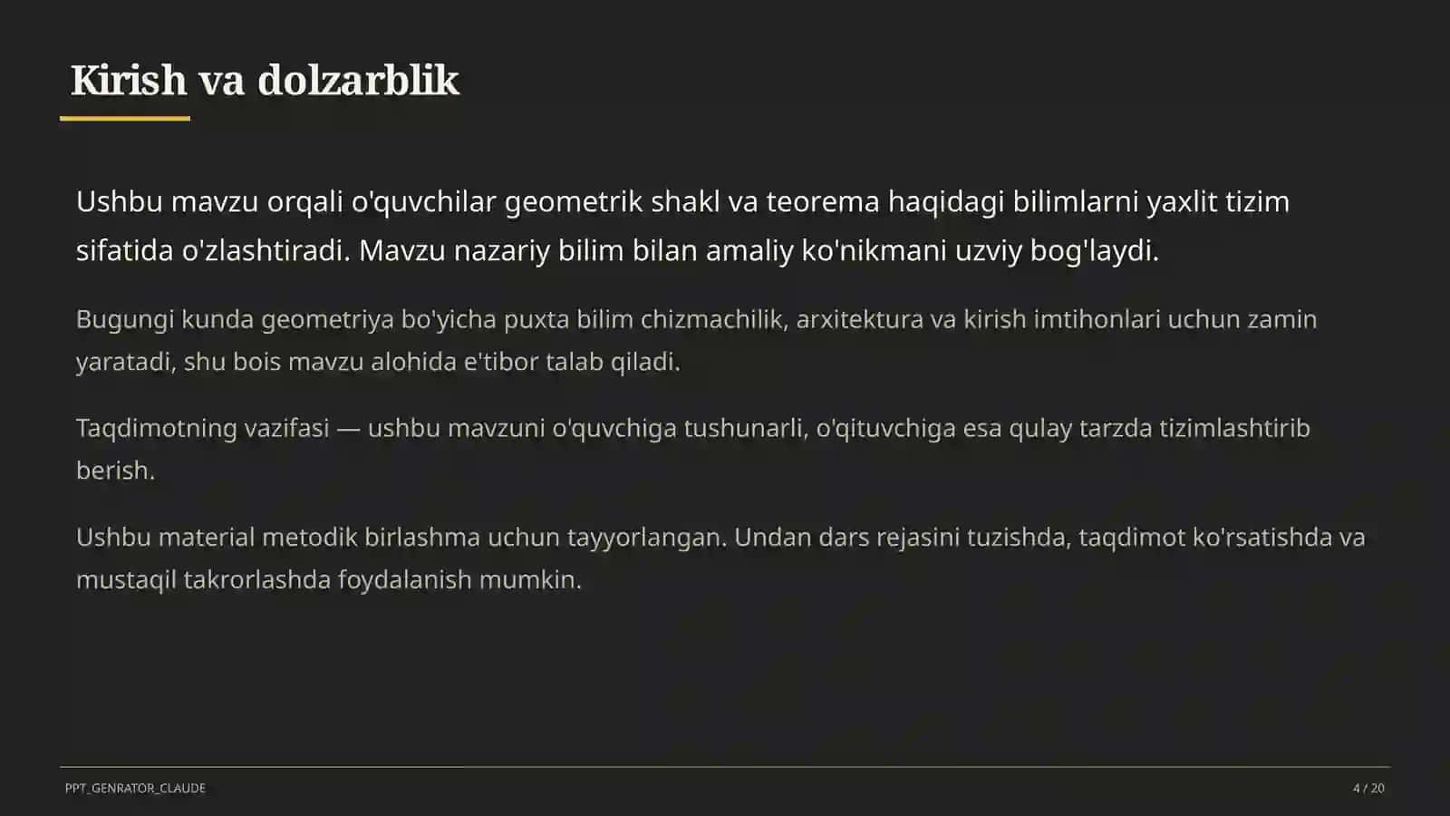 Fazoda perpendikulyarlik: uch perpendikulyar teoremasi (10-sinf) 4