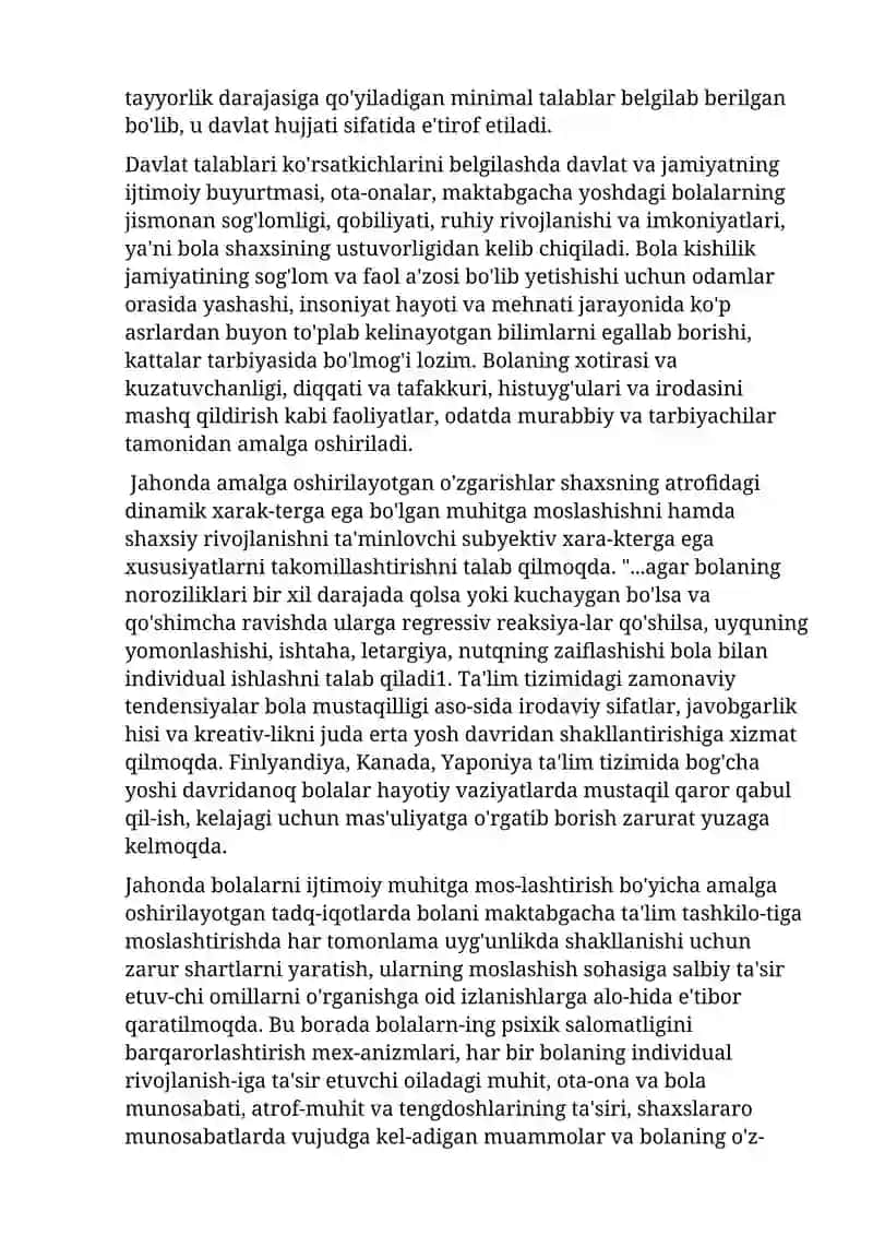 Maktabgacha yoshdagi bolalarning moslashuv ko’nikmalarini shakllantirish 4