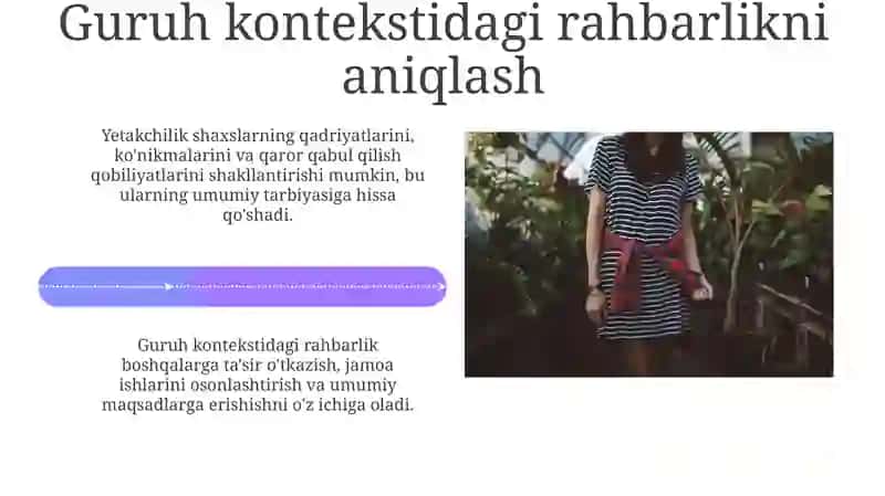 Shaxsiyatlarni Shakillantirish: Liderning Ta'siri 4