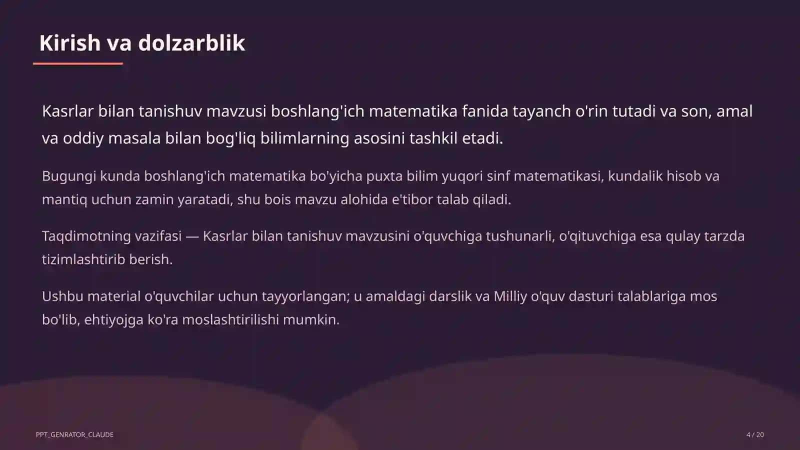Kasrlar bilan tanishuv (4-sinf) 4