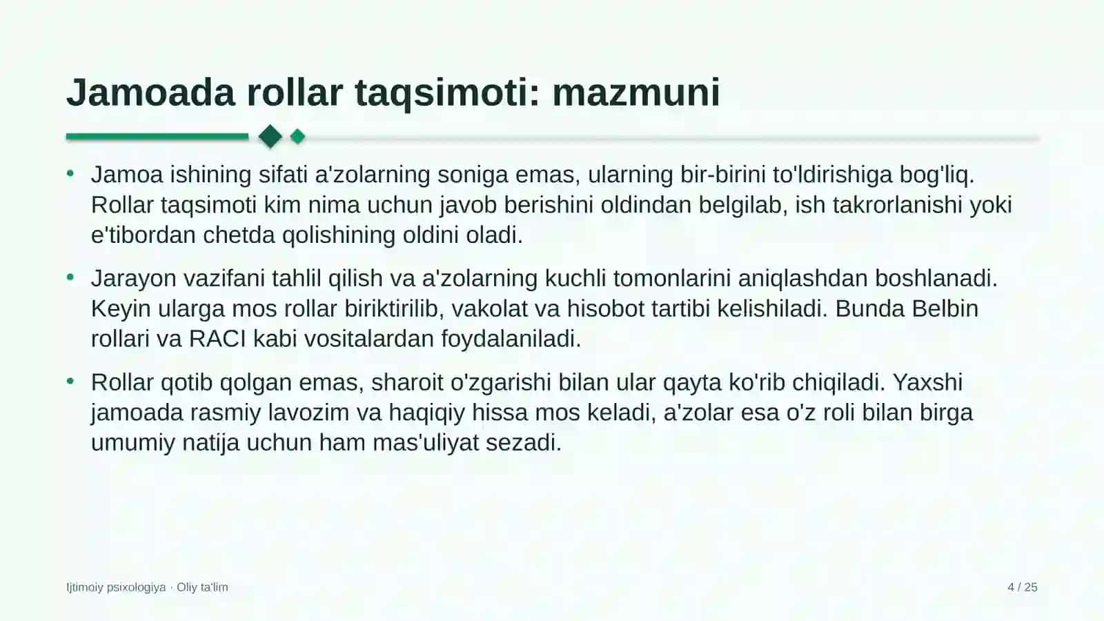 neft bazalarida jamoada rollar taqsimoti 9291 4