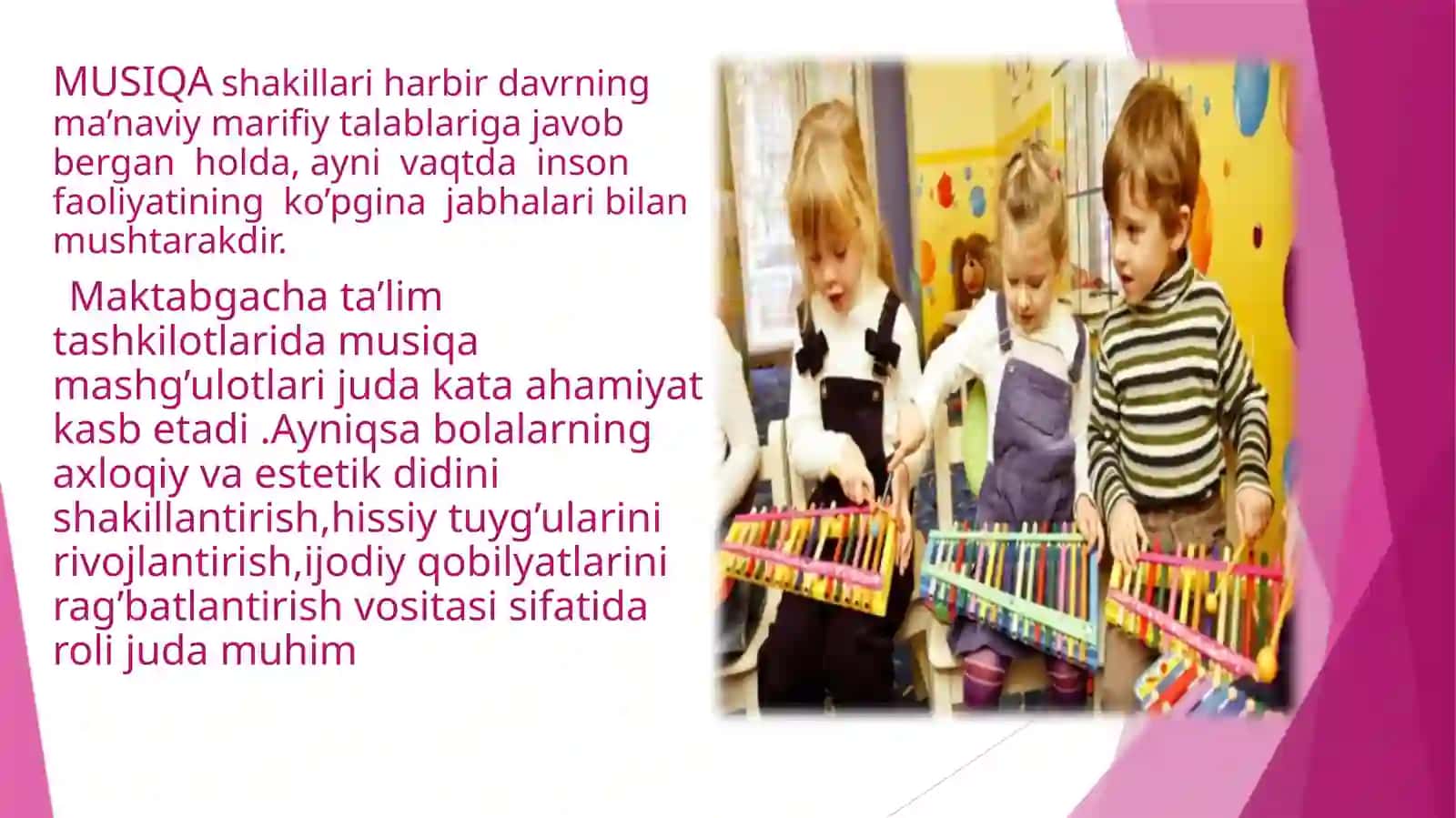Maktabga yosh bolalarning musiqa viy faoliyati 4