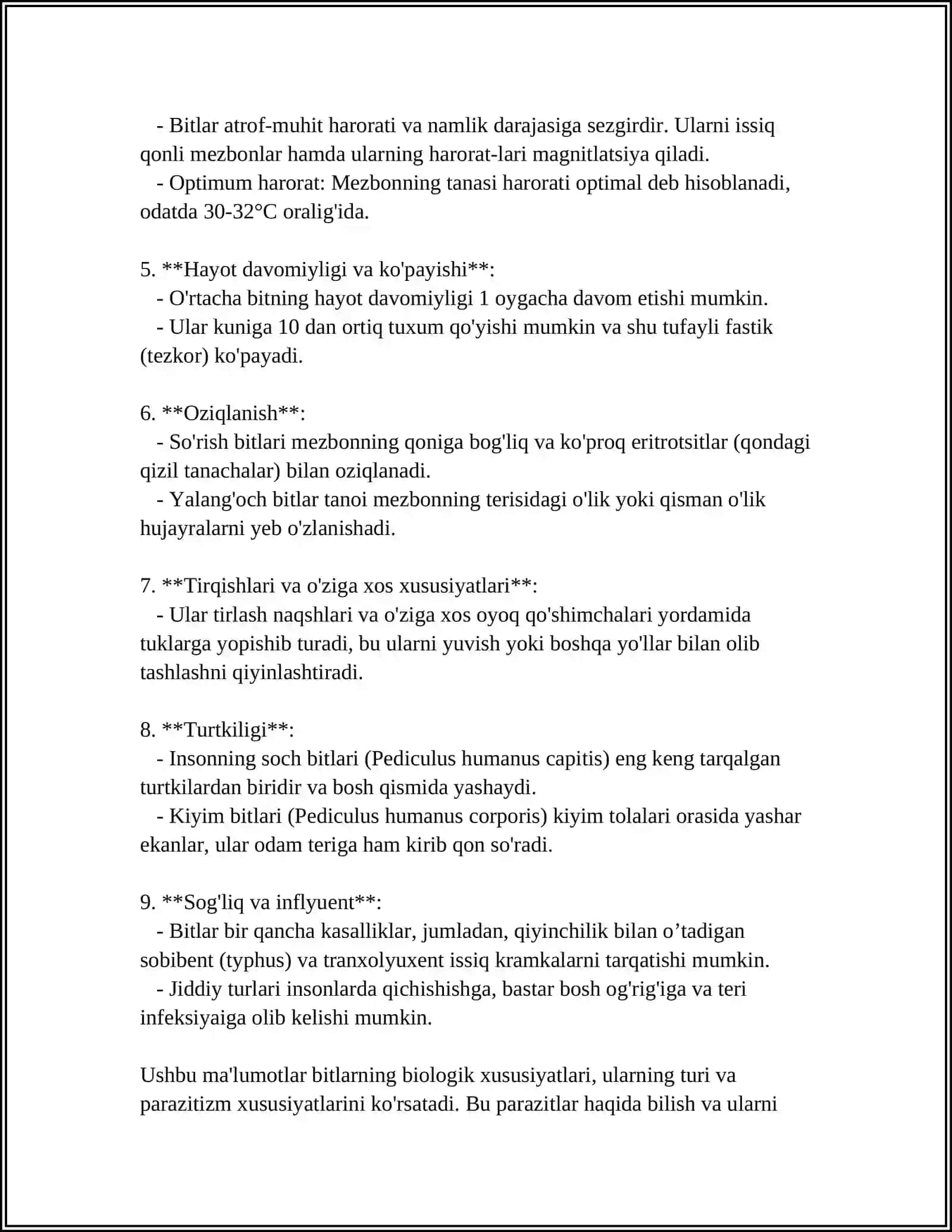 Bitning biologik xususiyatlari 4