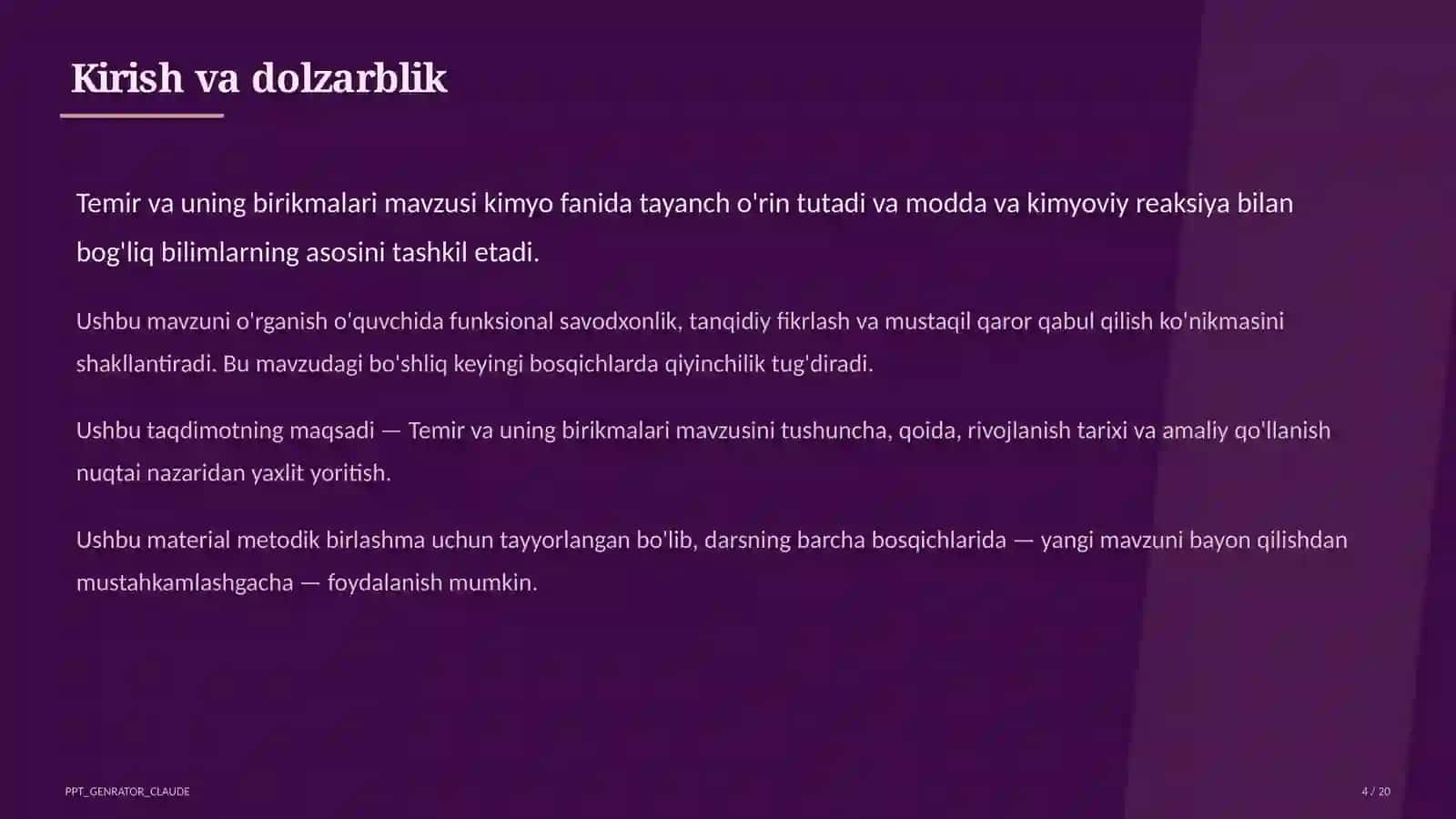Temir va uning birikmalari (9-sinf) 4