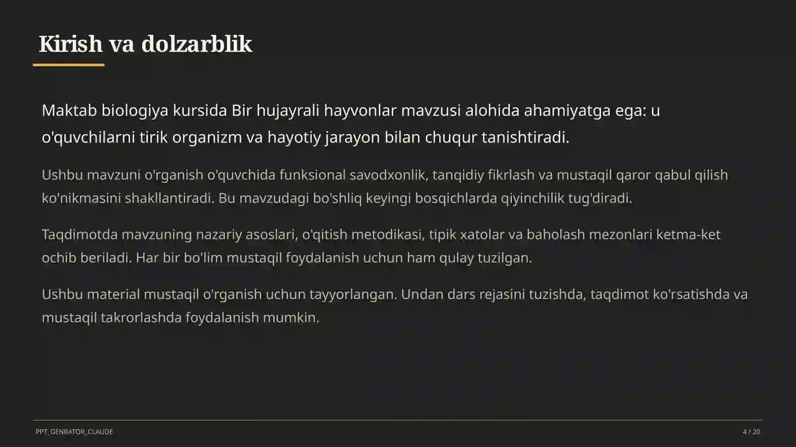 Bir hujayrali hayvonlar (7-sinf) 4