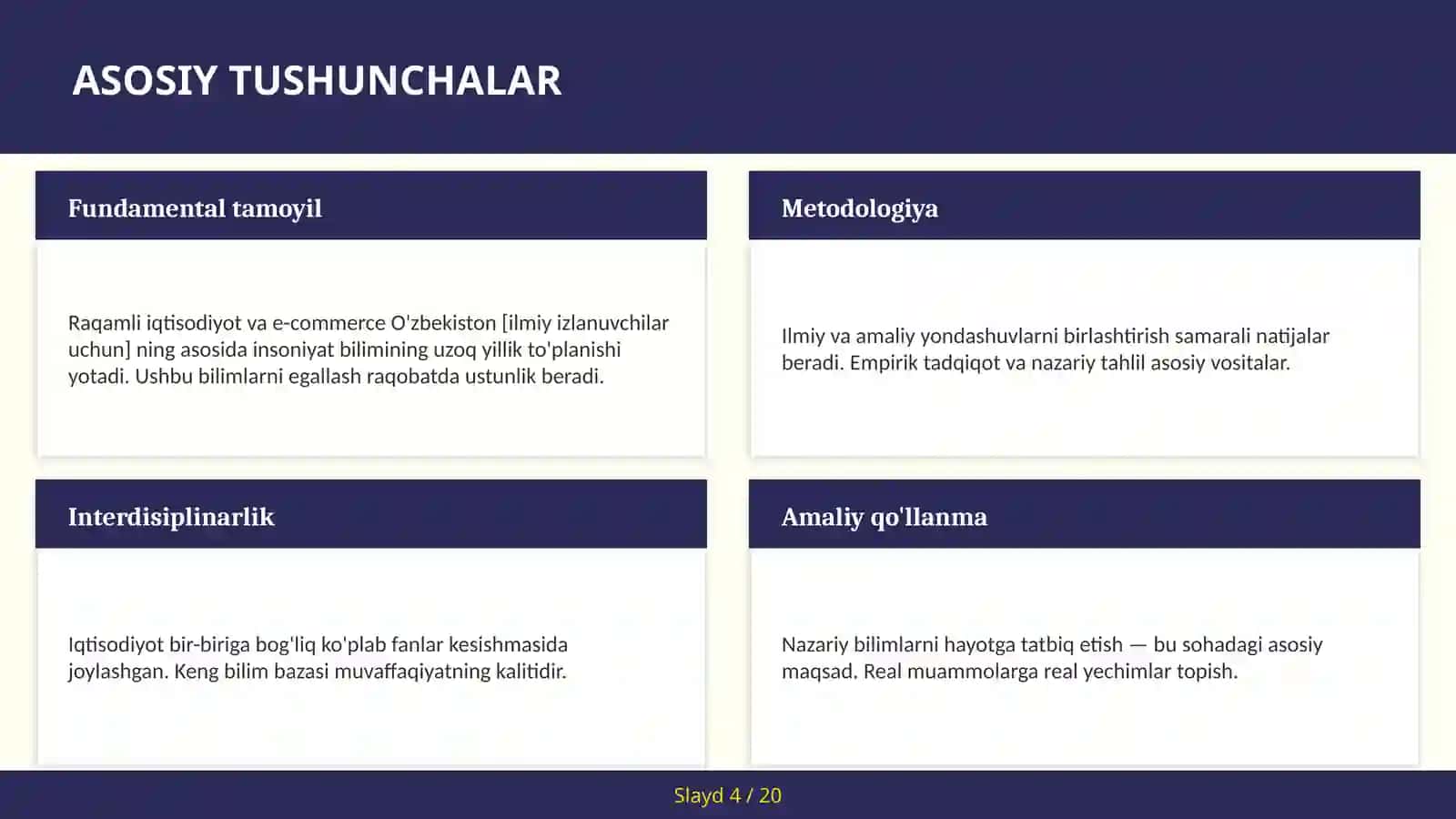 Raqamli iqtisodiyot va e-commerce O'zbekiston [ilmiy izlanuvchilar uchun] 4