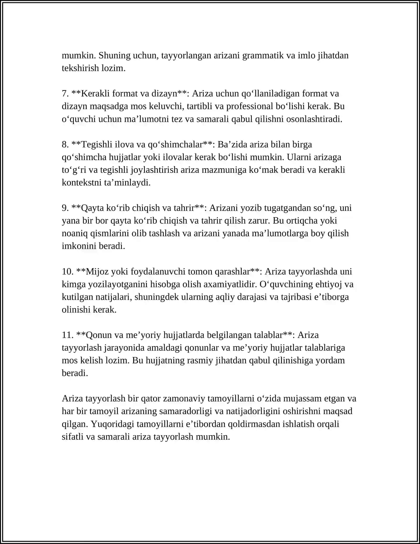 WORD MATN TAXRIRLAGICHIDA TURLI XIL BLAKALAR YARATISH ( ARIZA KASALLIK KARTASI ANALIZLAR BLANKASI VA H.K) 4