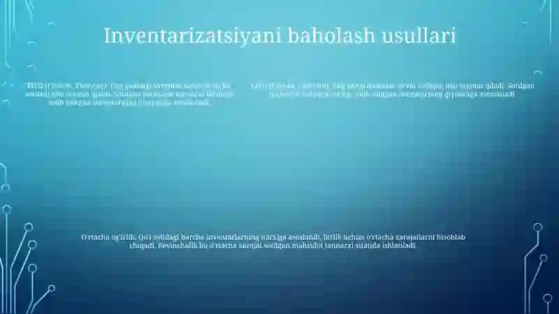 Tayyor Mahsulot (Tovar, Ish, Xizmat)Lar Va Ularning Sotilishini Hisobga Olish 4