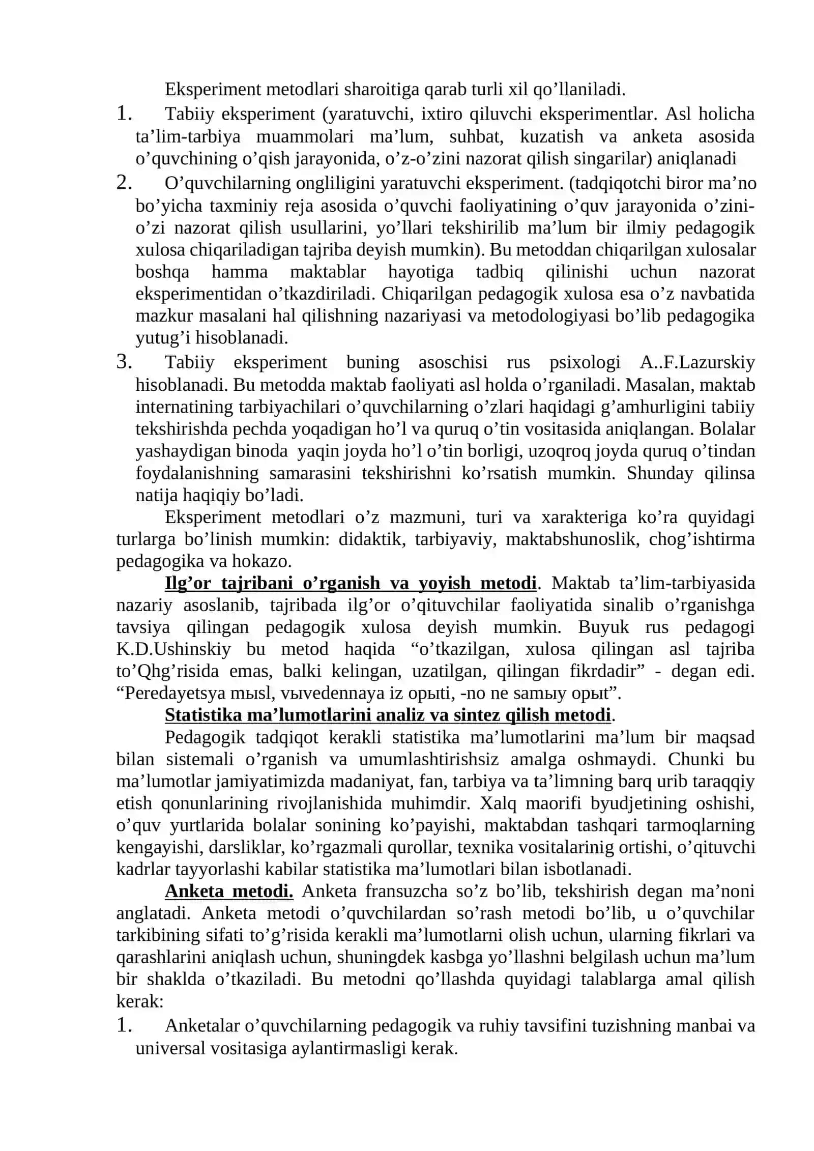 Pedagogikanining metodologik muammosi va tadqiqot metodlari 4