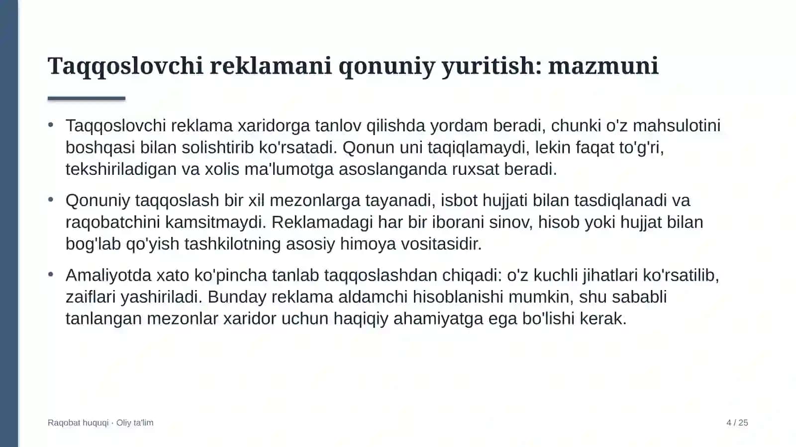 gaz ta'minoti korxonalarida taqqoslovchi reklamani qonuniy yuritish 3720 4