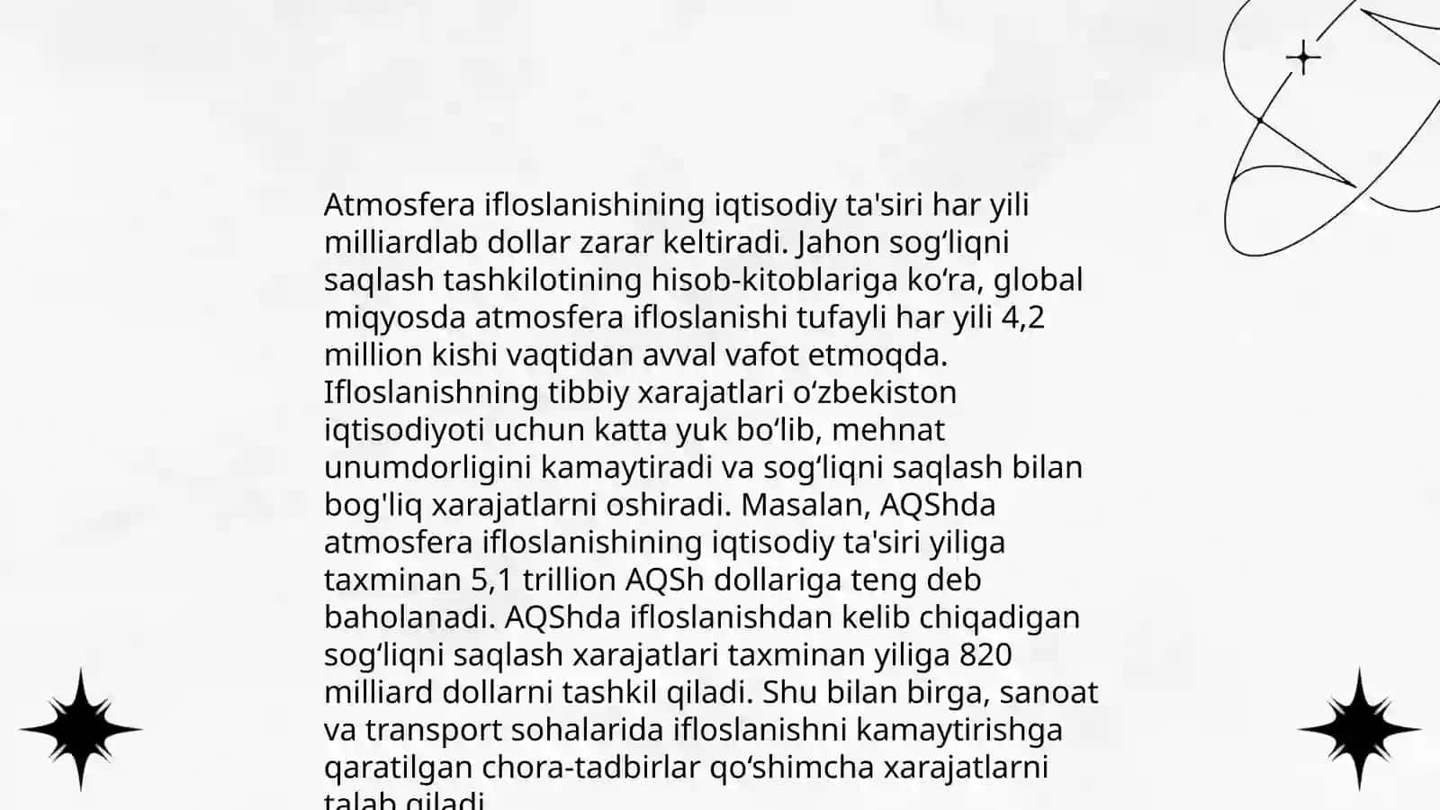Atrof muxitni ifloslanishdan yetkazilgan zararni iqtisodiy baxolash 4