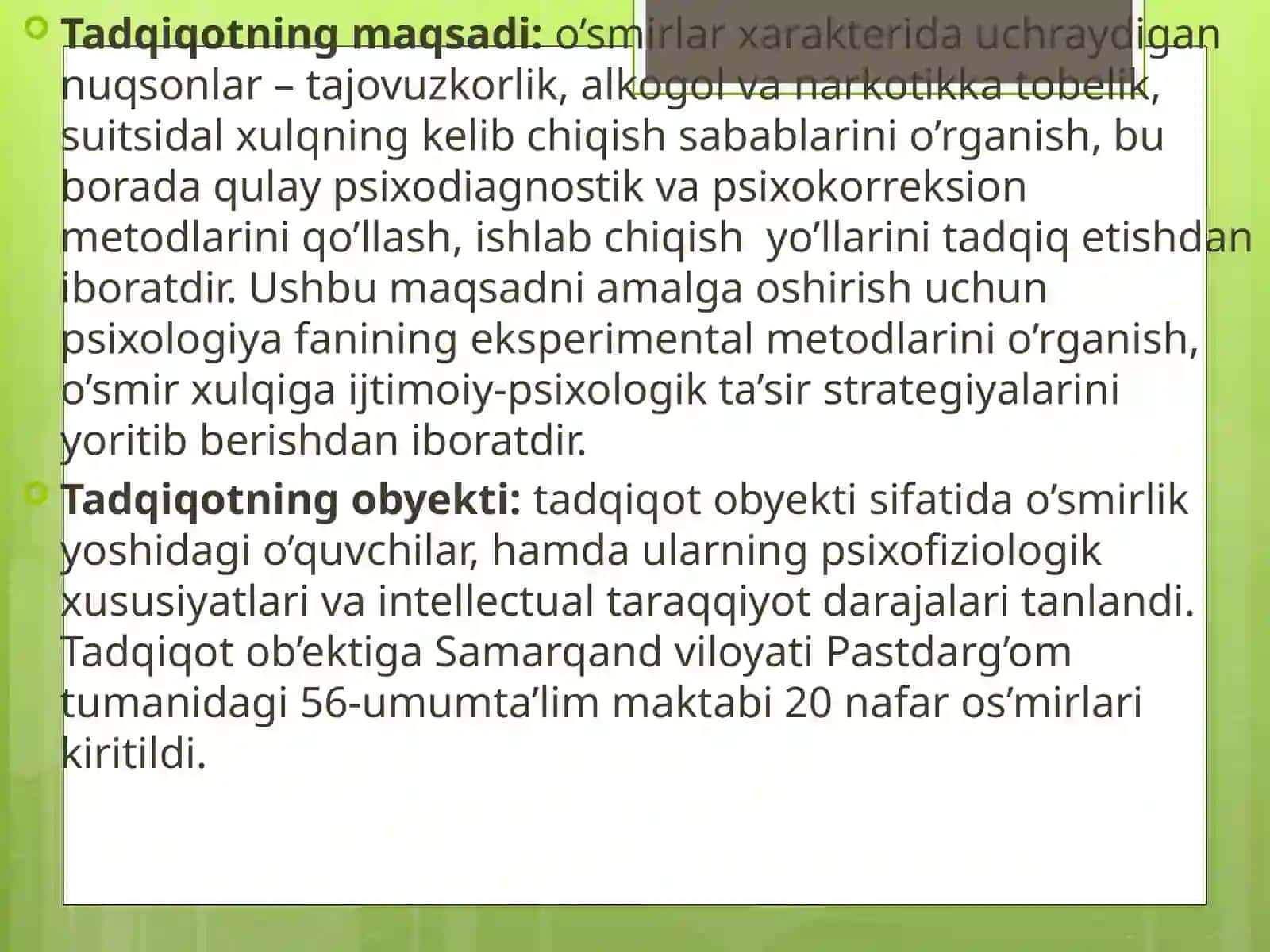O’SMIRLIK DAVRIDA DIQQAT TARAQQIYOTI 4