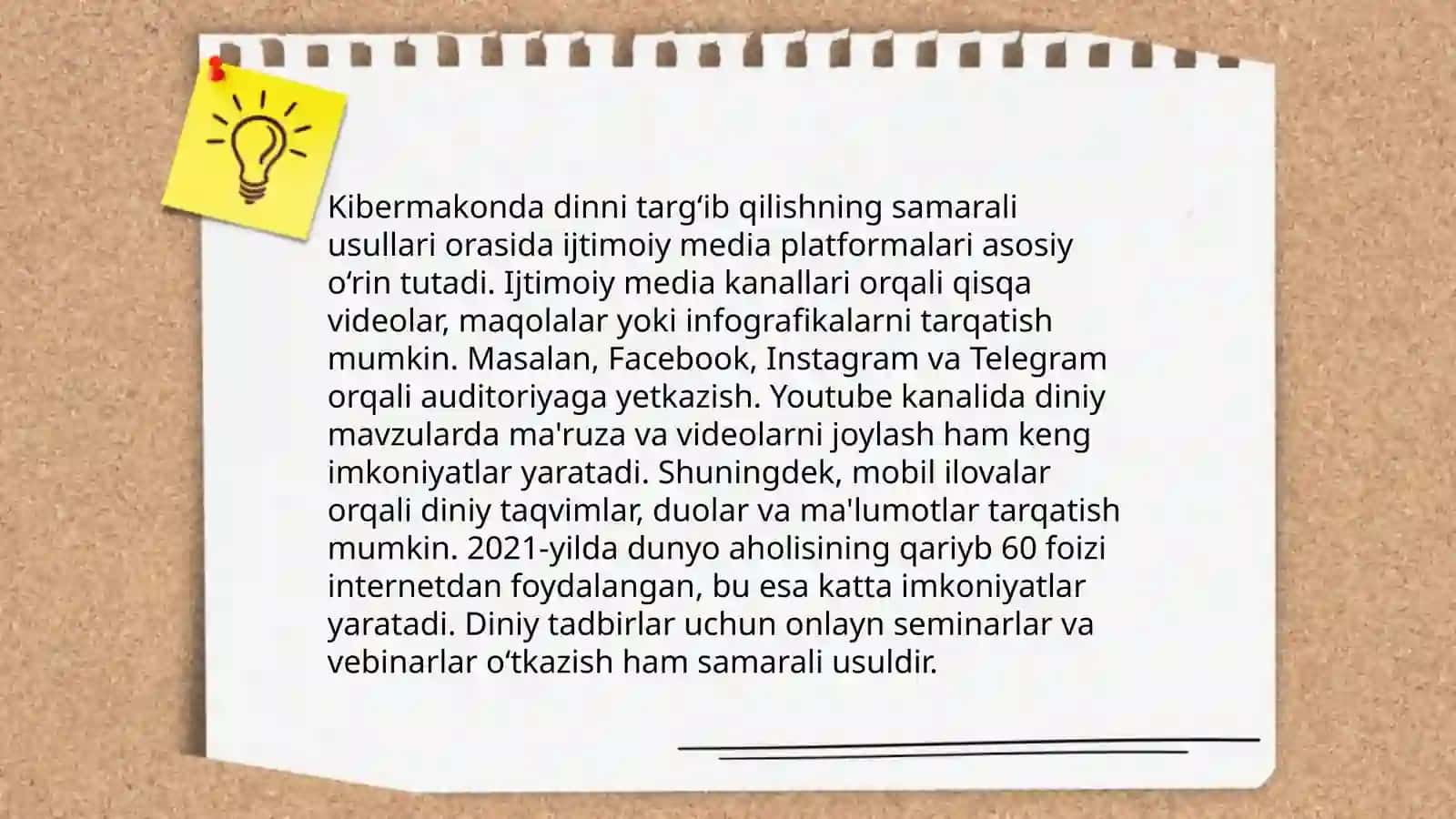 Kibermakonda dinni targ'ib qilish 4