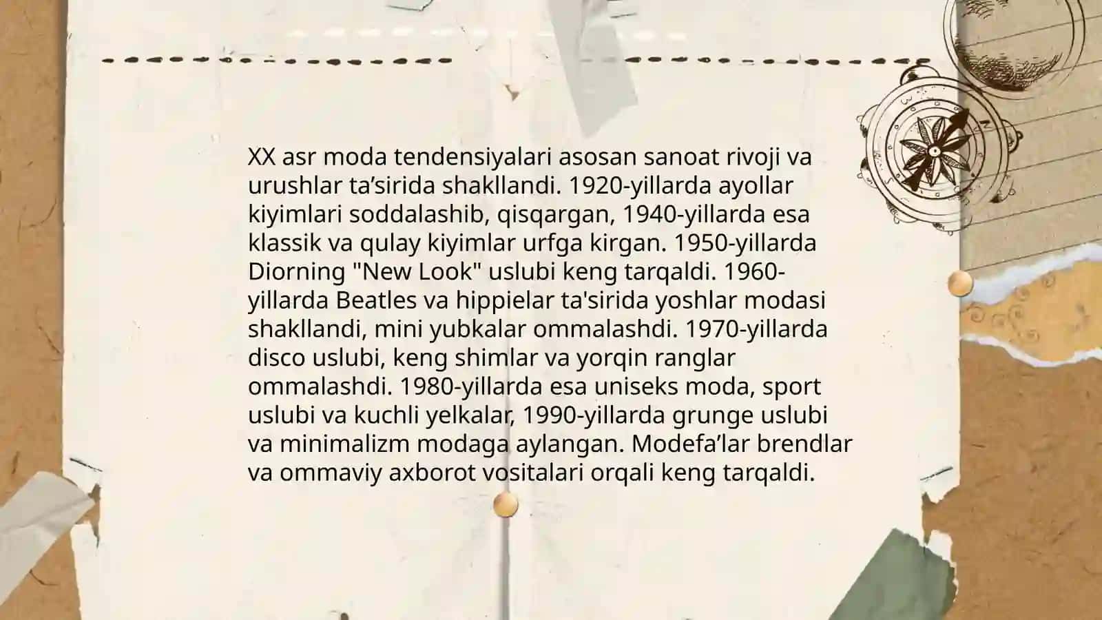 Moda va uslub tarixi zamonaviy ayollar modasi 4