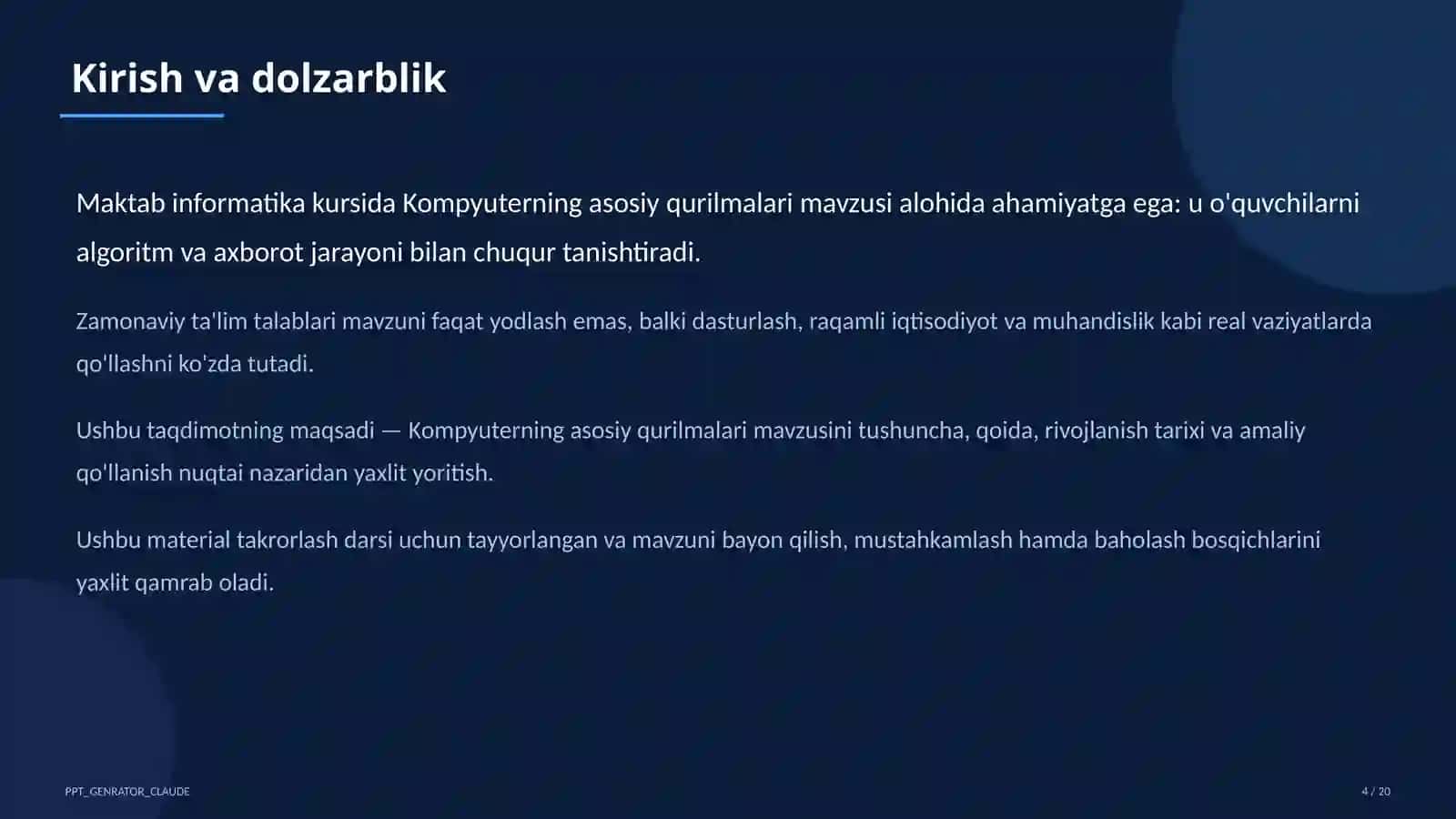 Kompyuterning asosiy qurilmalari (5-sinf) 4