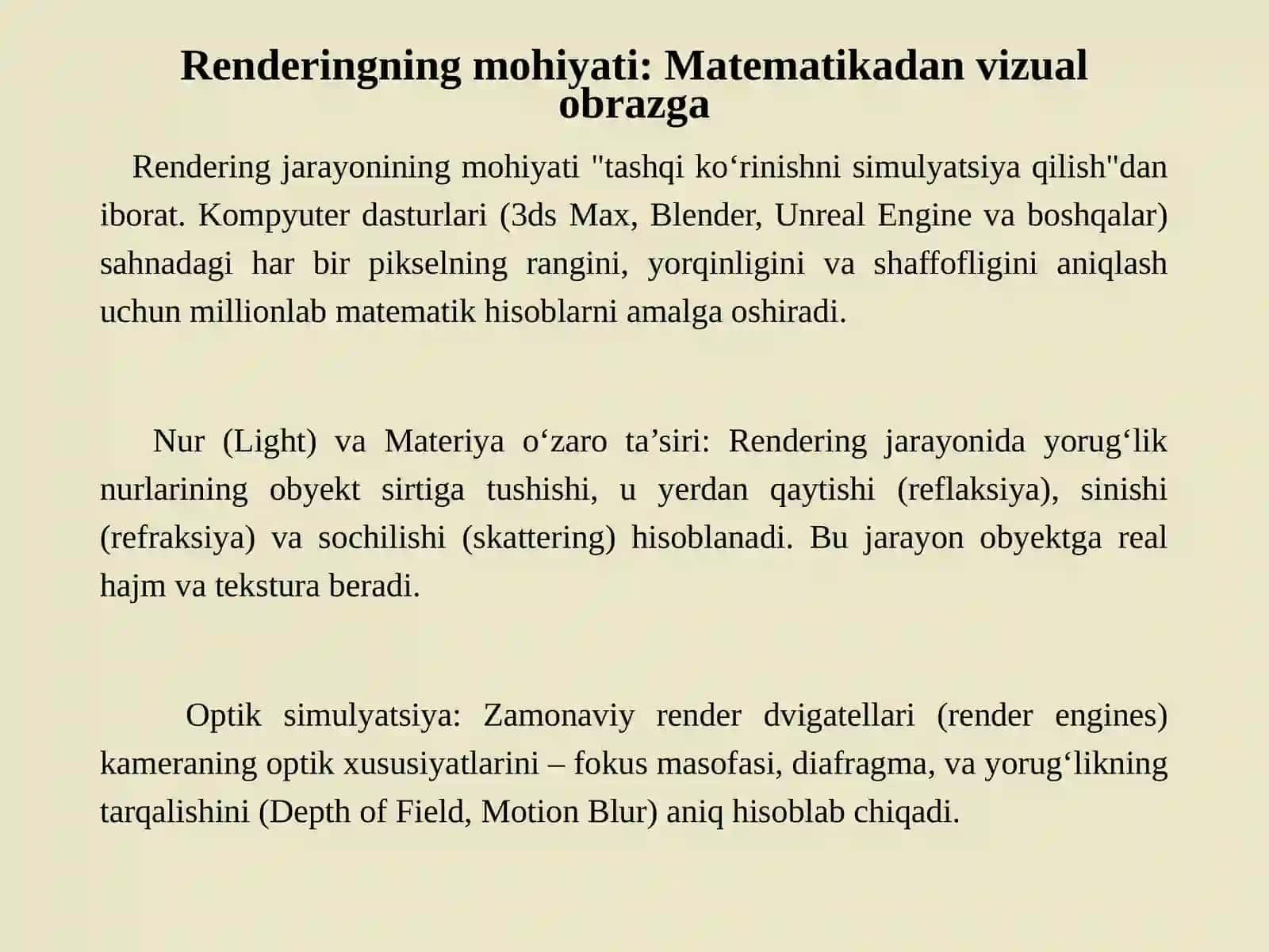 Rendering texnologiyalarning turlari 4