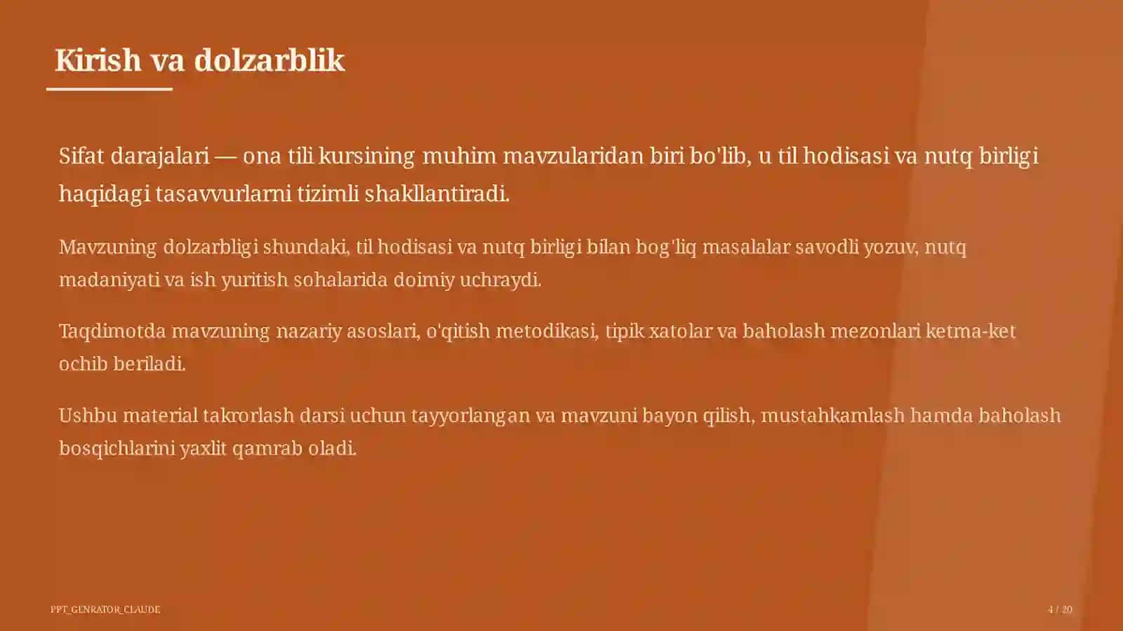 Sifat darajalari (6-sinf) 4