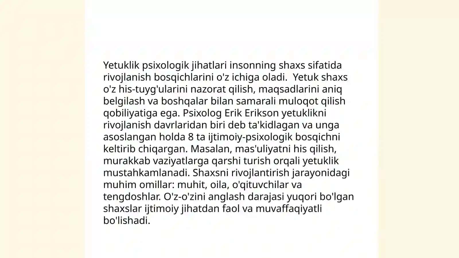 Shaxs yetukligi tushunchasi 4