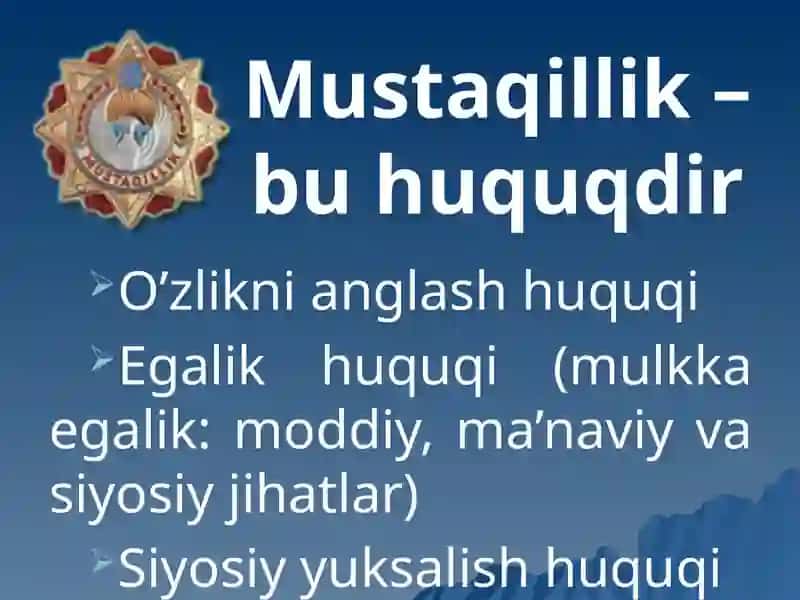 O'zbekiston Respublikasi mustaqilligi 4