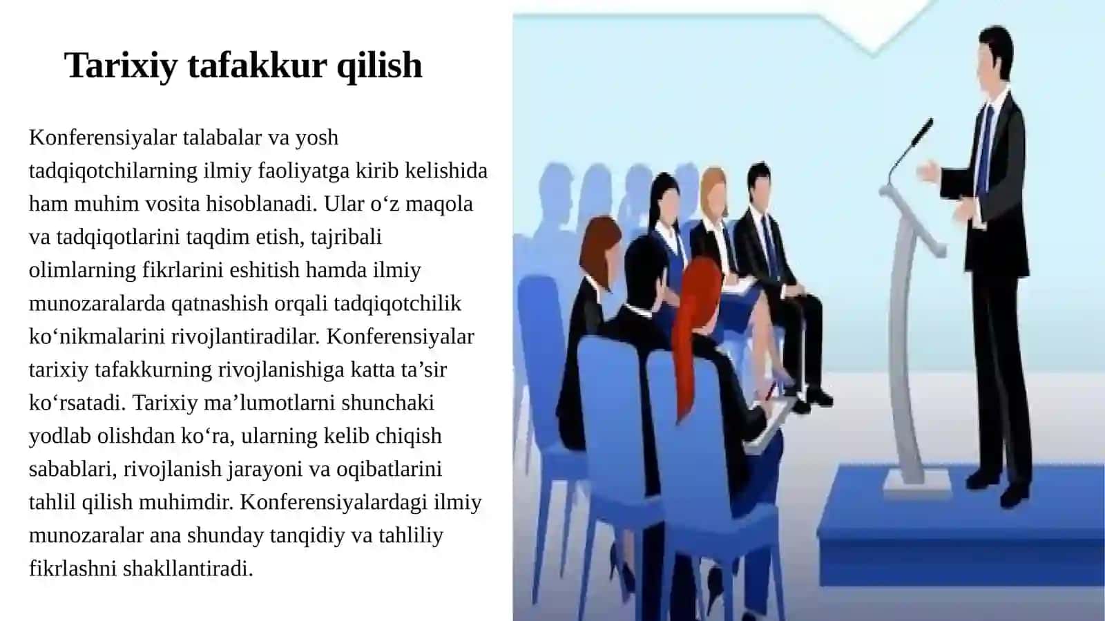 Konferensiyalarnitarixiybilimlarnio'rganishdagio'rnimavzusidagi MUSTAQIL TA’LIMI 4