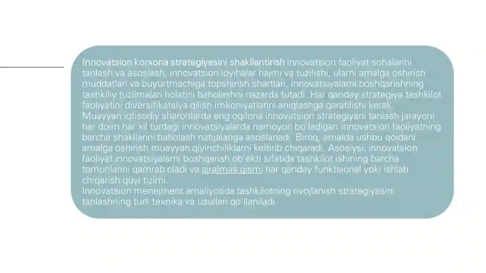 Korxonalarda innovatsion faoliyatning tashkiliy strategiyasi 4