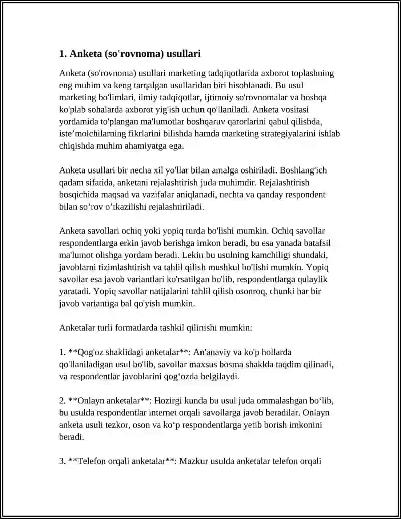 MARKETNG TAQDIQOTLARDA AXBOROT TOPLASH USULAR 4