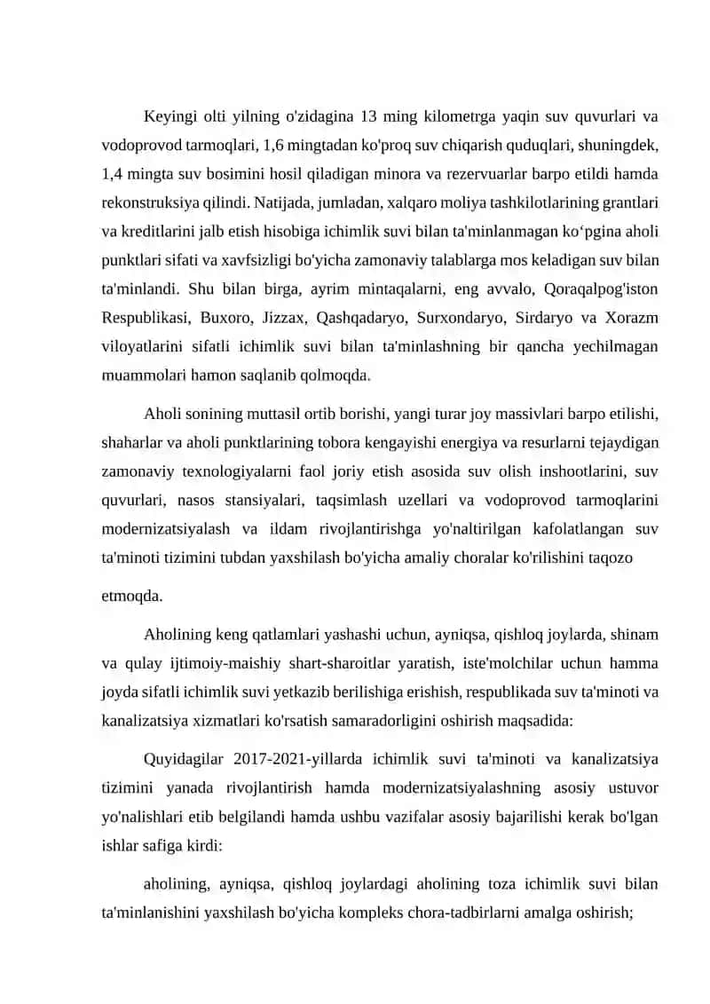 Nurafshon shahridagi binoning ichki sovuq suv va kanalizatsiya tarmog’ini loyihalash 4