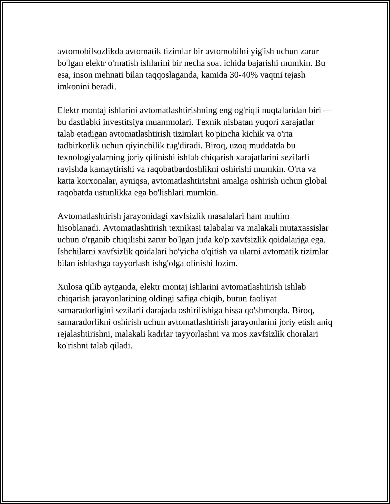 Elektr montaj ishlarini avtomatlashtirish 4