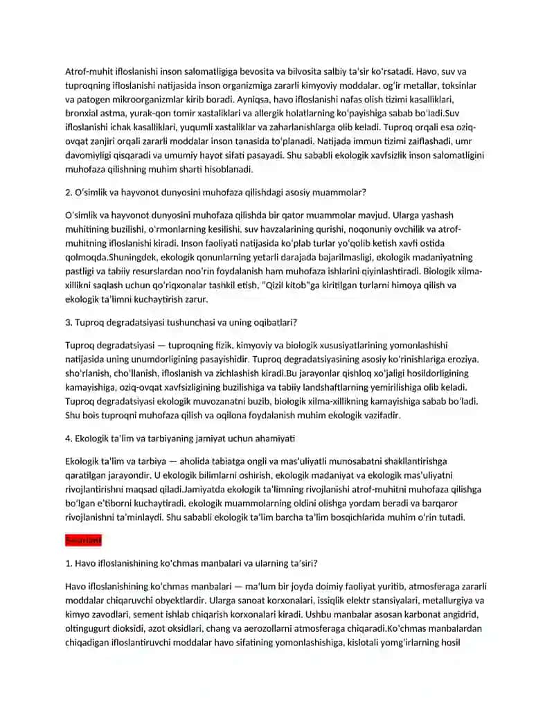 Inson Faoliyatining Atrof-muhit Sifati va Ekologik Muvozanatga Ta'siri 4