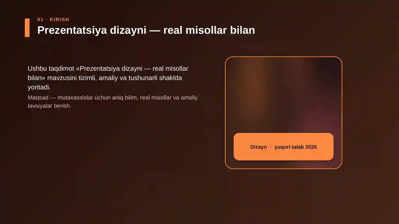 Prezentatsiya dizayni — real misollar bilan 4