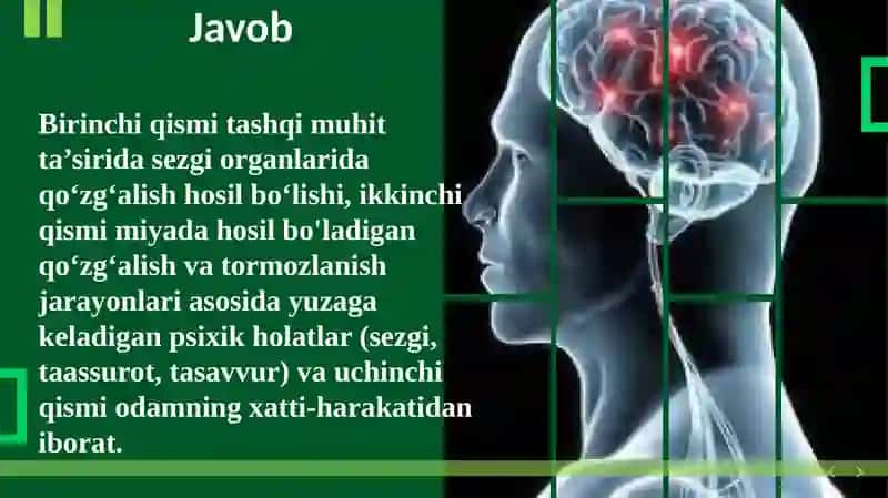 Shartli  reflekslarini  xosil bo’lishi tormozlanish 4