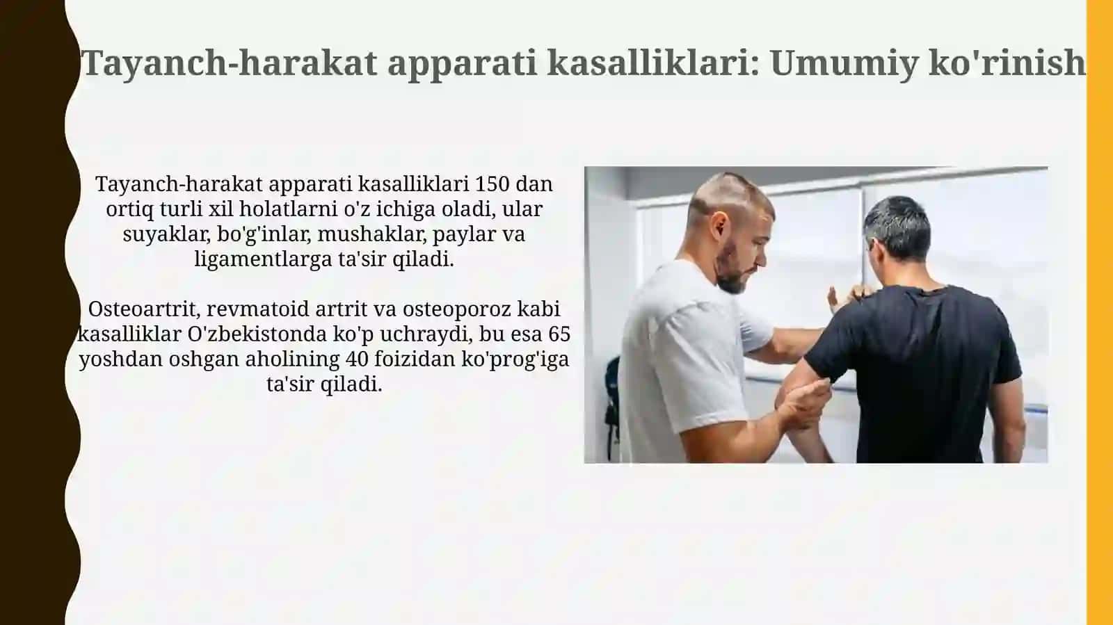 Tayanch harakat tizimi jismoniy kasalliklari bo'lgan shaxslar uchun assistiv (yordamchi) vositalar 4
