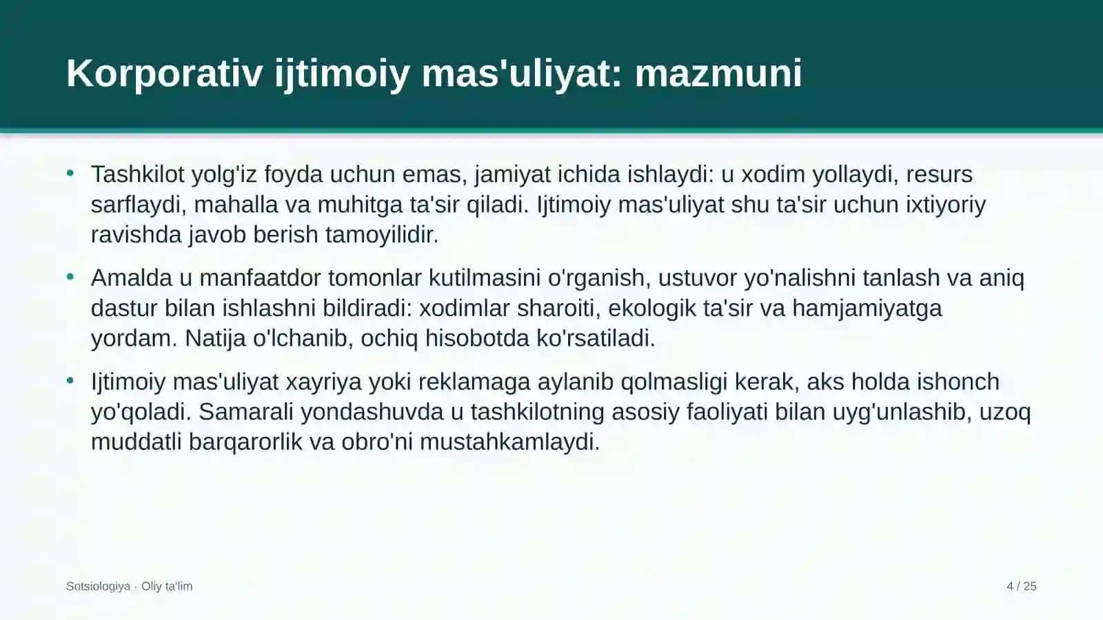 yuqumli kasalliklar shifoxonalarida korporativ ijtimoiy mas'uliyat 1735 4