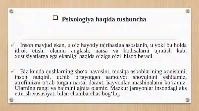 PSIXOLOGIYA FANINING PREDMETI VA RIVOJLANISH TARIXI 4